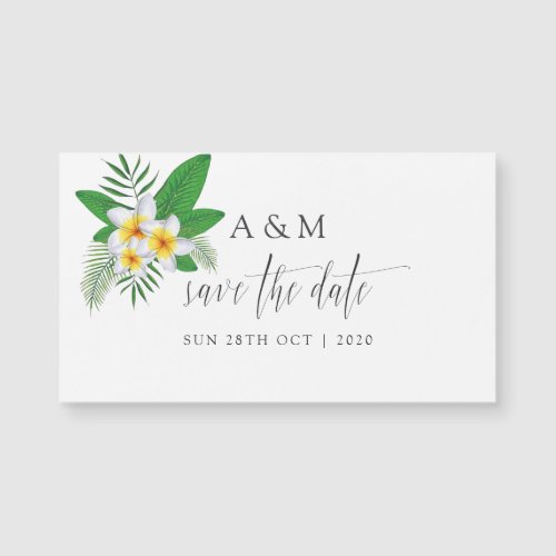 Watercolor Tropical Beach Wedding Save the Date