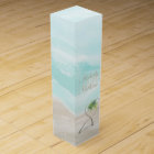 Watercolor Tropical Beach Wedding Wine Box