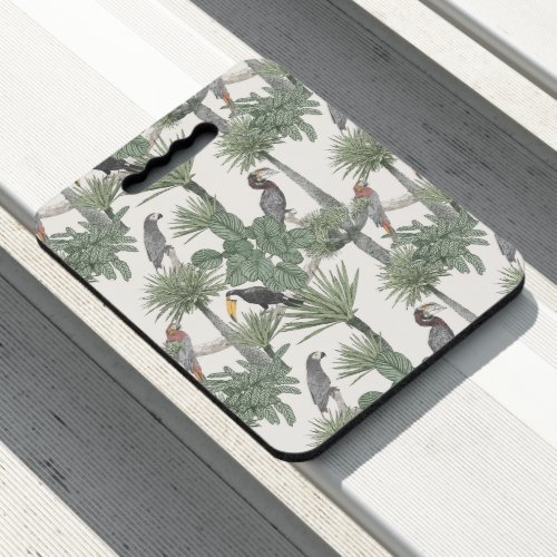 Watercolor Tropical Bird Pattern Seat Cushion