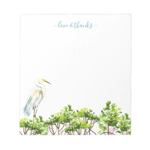 Watercolor Tropical Bird Personalized Stationery Notepad