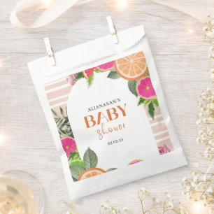 Watercolor Tropical Citrus Bridal Shower Favor Bag