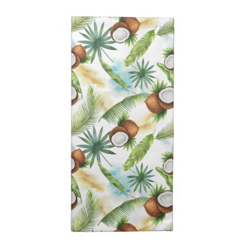 Watercolor Tropical Coconut Pattern Cloth Napkin