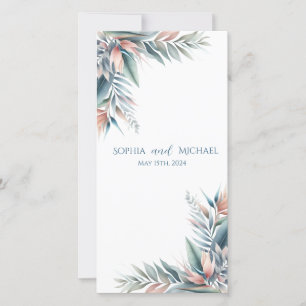 Watercolor Tropical Dream- Wedding Program-