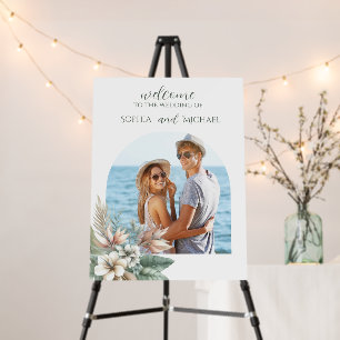 Watercolor Tropical Elegance-Wedding Welcome Sign- Foam Board