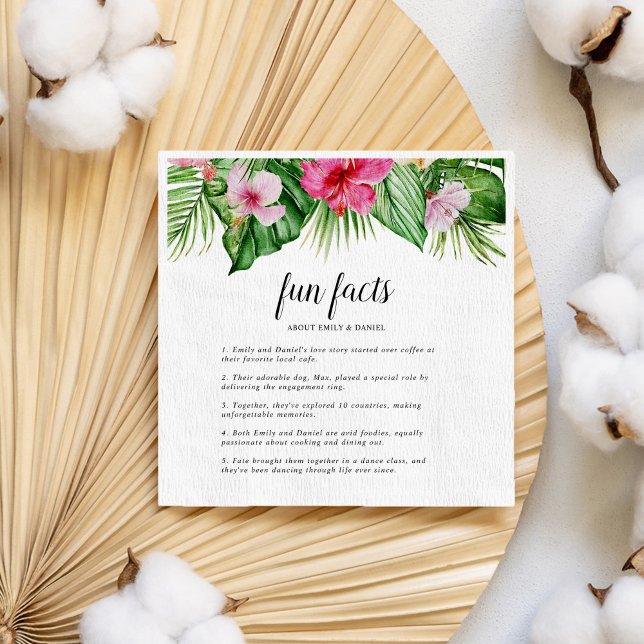 Watercolor Tropical Floral Wedding Napkins (Creator Uploaded)