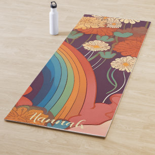 Watercolor Tropical Hawaiian Beach Yoga Mat