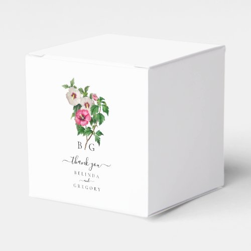 Watercolor Tropical Hibiscus Summer Wedding  Favor Boxes
