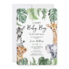 Watercolor Tropical Jungle Safari Boy Baby Shower