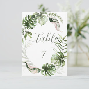 Watercolor Tropical Leaves Greenery Invitation