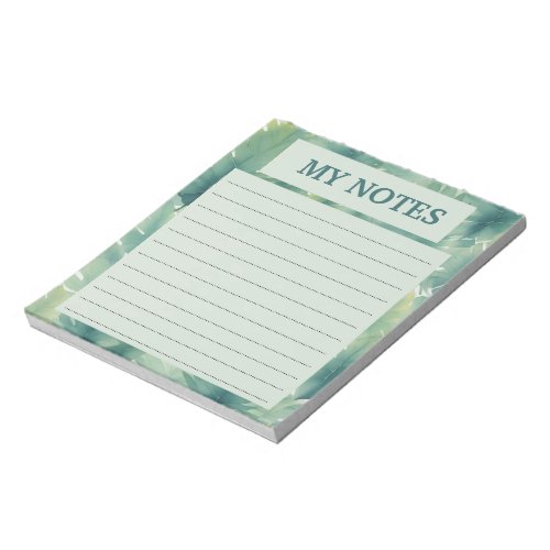 Watercolor Tropical Leaves Pattern  Notepad