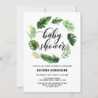 Watercolor Tropical Leaves Wreath Baby Shower