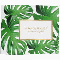 Watercolor Tropical Monstera Leaves Pattern