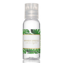 Watercolor Tropical Monstera Leaves Pattern Hand Sanitizer