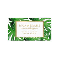 Watercolor Tropical Monstera Leaves Pattern