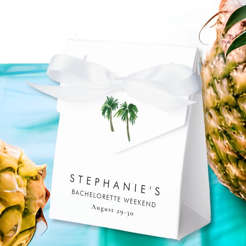 Watercolor Tropical Palm Trees  Bachelorette     Favor Boxes