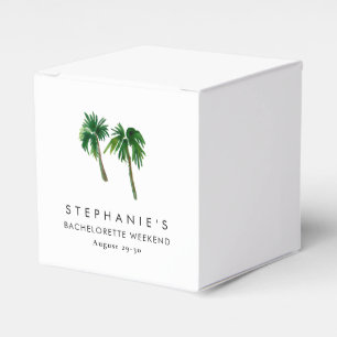 Watercolor Tropical Palm Trees  Bachelorette    Favor Boxes
