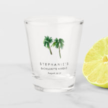 Watercolor Tropical Palm Trees Bachelorette