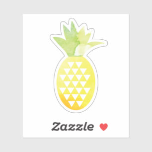 Watercolor Tropical Pineapple Sticker