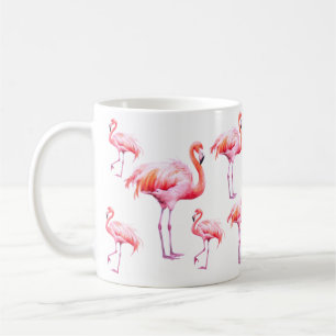 Watercolor Tropical Pink Flamingo Party Coffee Mug