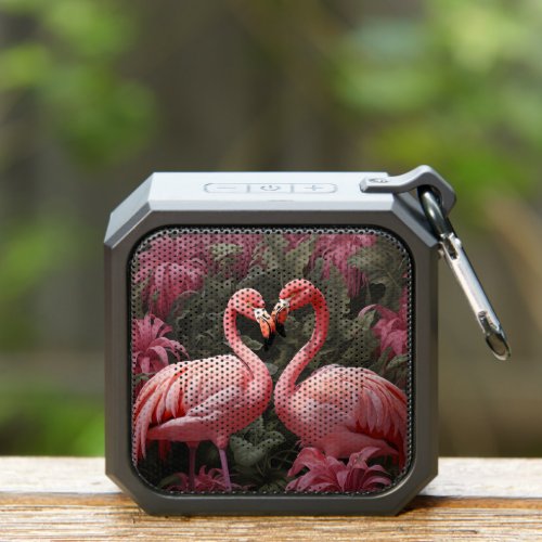 Watercolor Tropical Pink Flamingo Romance Bluetooth Speaker