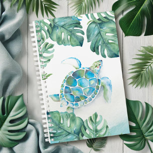 Watercolor Tropical Sea Turtle Planner