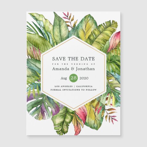 Watercolor Tropical Summer Beach Wedding