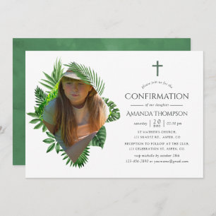 Watercolor Tropical Summer Confirmation Invitation