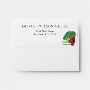 Watercolor Tropical Wedding Envelope