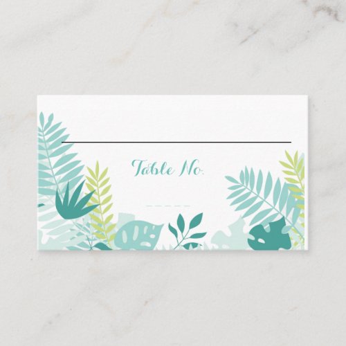 Watercolor Tropical Wedding Table No Place Card