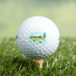 Watercolor Trout Golf Balls