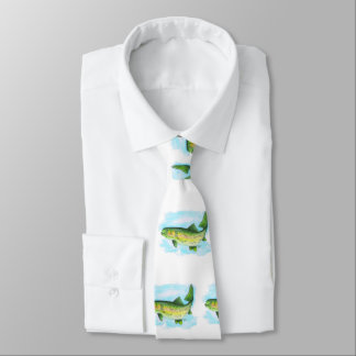Watercolor Trout Tie