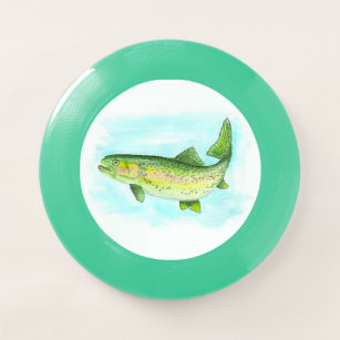 Watercolor Trout Wham-O Ultimate Frisbee