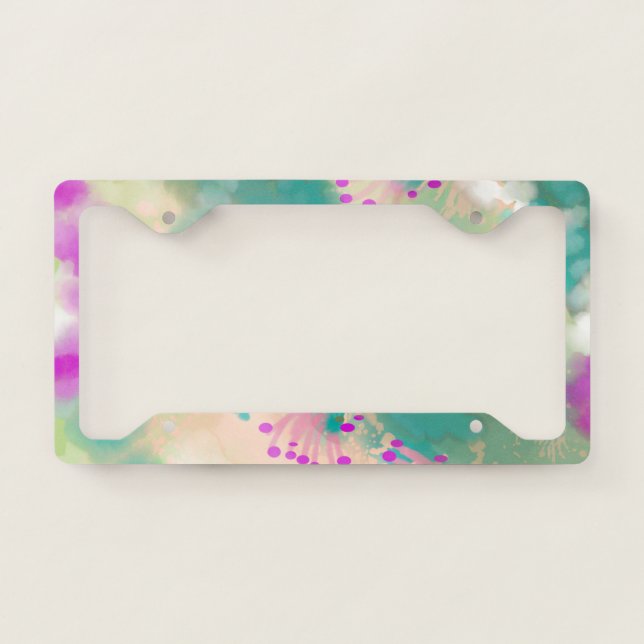 Watercolor Tucson Cactus  License Plate Frame (Front)