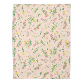 Watercolor Tulip Duvet Cover