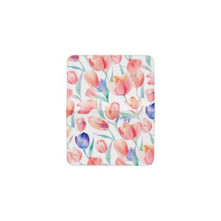 Watercolor Tulips Pattern Card Wallet