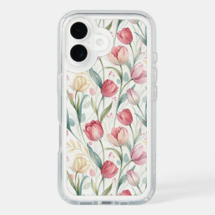 Watercolor Tulips Soft iPhone 16 Case
