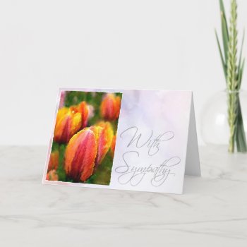 Watercolor Tulips-sympathy Card by William63 at Zazzle