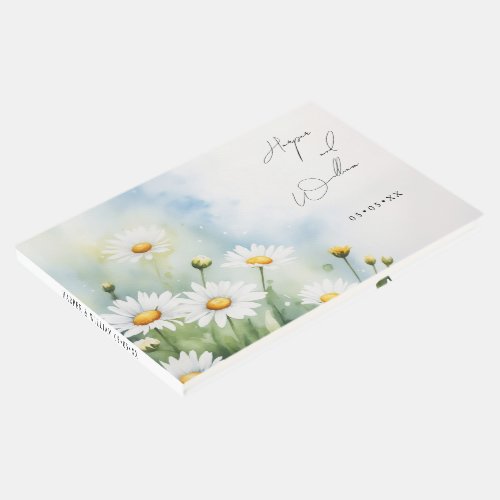 watercolor tulips wedding guest book