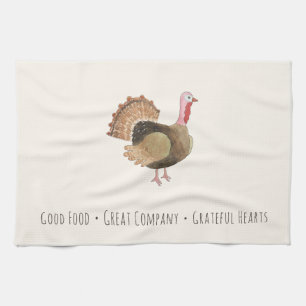 Watercolor Turkey Kitchen Towel