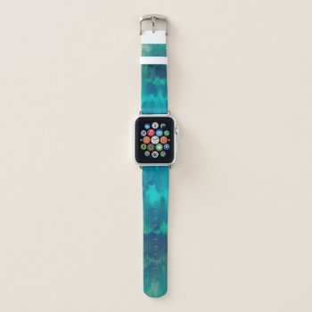 Watercolor Turquoise Ombre Apple Watch Band by OrganicSaturation at Zazzle