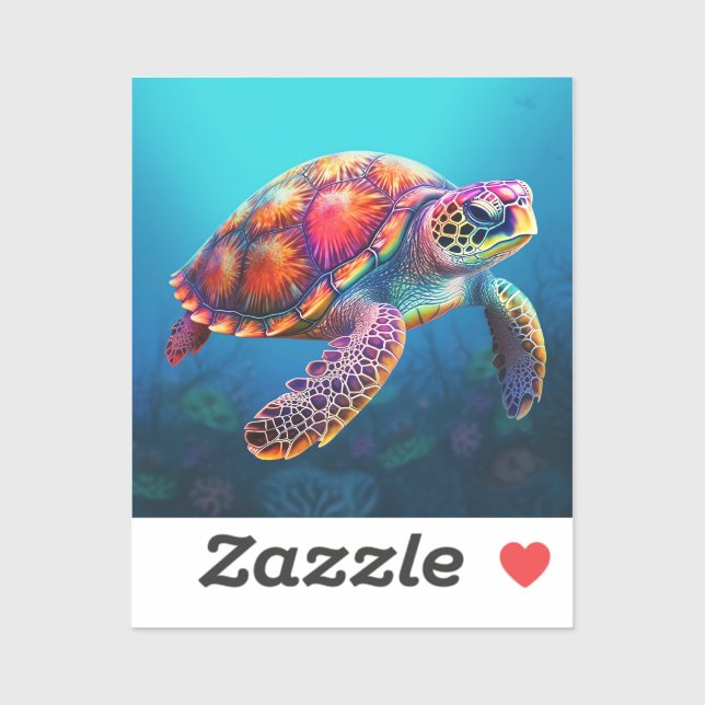 Watercolor Turtle Sticker (Sheet)