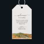 Watercolor Tuscany Italy Skyline Wedding Welcome  Gift Tags<br><div class="desc">These beautiful watercolor Tuscany Italy skyline welcome tags are perfect for Italian destination wedding.</div>