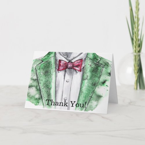 Watercolor Tuxedo Thank You