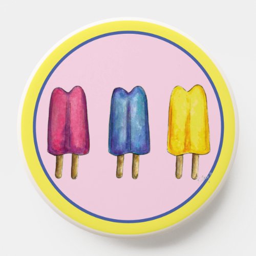 Watercolor Twin Pop Popsicles Ice Lollies Lolly PopSocket