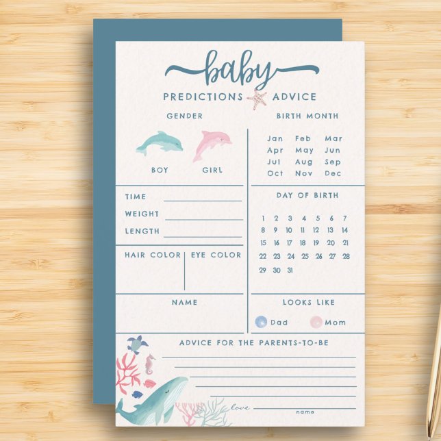 Watercolor Under the Sea Baby Prediction Game (Creator Uploaded)