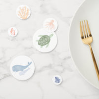 Watercolor Under the Sea Baby Shower Table Confetti
