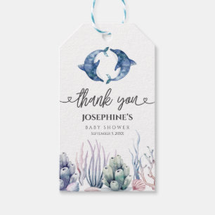 Watercolor Under the Sea Baby Shower Thank You Tag