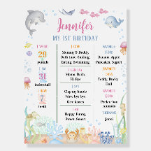 Watercolor Under the Sea Girl First Birthday