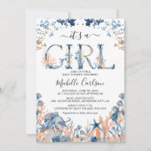Watercolor Under-the-Sea 'It's a Girl' Baby Shower Invitation (Front)