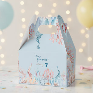 Watercolor Under the Sea kids birthday Favor Boxes